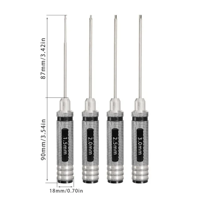 Rc Helicopter Tool Kit - Allen Screwdriver Hardened Tips 1.5mm 2mm